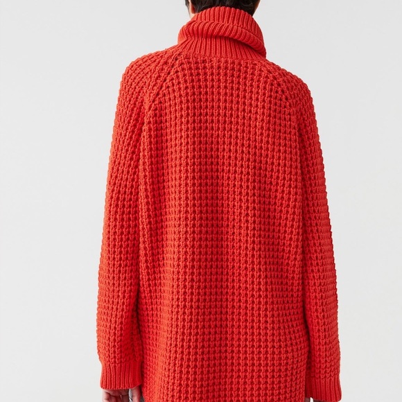 HOPE Stockholm Viral Orange Oversized Cotton Grand Sweater - Medium / Large (40) - Picture 4 of 10